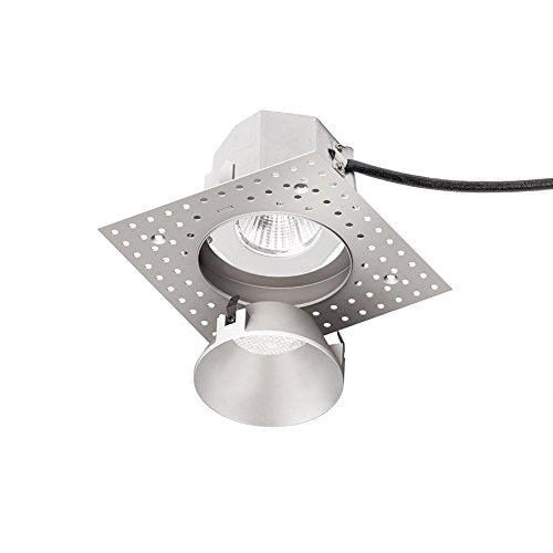 WAC Lighting R3ARDL-F840-HZ Aether Round Invisible Trim with LED Light Engine Flood 40 Beam 4000K Cool White, Haze