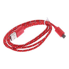 Load image into Gallery viewer, FASEN USB 2.0 Male to Micro USB Male Data Cable Net Plated Red(1m)
