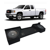 Compatible with 2007-2013 GMC Sierra Ext Cab Truck Kicker CompR CWR10 Dual 10