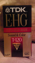 Load image into Gallery viewer, TDK E-HG Extra High Grade T-120 Sound &amp; Color Blank Video Tape
