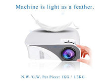 Load image into Gallery viewer, GAOHAILONG led Mini Projector 1200 Lumens 1080P Home Theather Video proyector projetor with HDMI VGA USB, White
