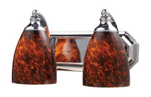 Load image into Gallery viewer, Elk 570-2C-ES 2-Light Vanity in Polished Chrome and Espresso Glass
