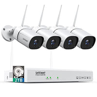 [Two Way Audio 3MP] Wireless Security Camera System 2TB Hard Drive,SAFEVANT 8 Channel Wireless NVR Systems 4PCS 3MP Indoor Outdoor Surveillance IP Cameras with Night Vision Motion Detection