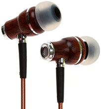 Load image into Gallery viewer, HAOER 2.0 Premium Genuine Wood In-ear Noise-isolating Headphones with Innovative Shield Technology Cable and Mic (Brown)
