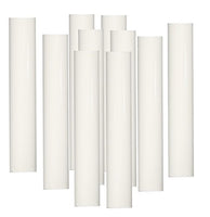 Lighthouse Industries Set of 10 pc 5 Inch Tall White Candelabra Base Thin 3/4