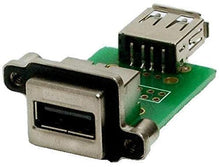 Load image into Gallery viewer, &quot;Amphenol Commercial MUSB-A311-30 connector, usb receptacle, type a, single, right angle, pcb mount w/usb termination&quot;
