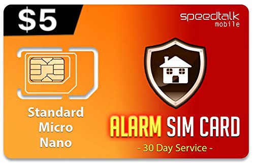 $5 GSM Alarm SIM Card | Home Security - Business Security Alarm System | No Contract- 30 Days Wireless Service 5G 4G LTE