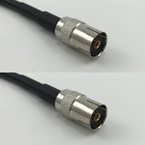 12 inch RG188 DVB TV Pal Female to DVB TV Pal Female Pigtail Jumper RF coaxial cable 50ohm Quick USA Shipping