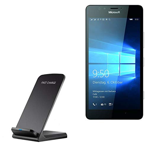 BoxWave Charger Compatible with Nokia Lumia 950 (Charger by BoxWave) - Wireless QuickCharge Stand, No Cord; no Problem! Charge Your Phone with Ease! for Nokia Lumia 950 - Jet Black