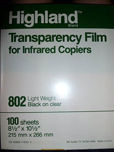Transparency Film for Infrared Copiers