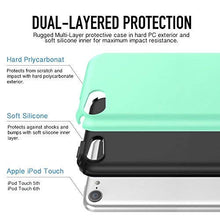 Load image into Gallery viewer, KELIFANG Case Compatible with iPod Touch 7, 6 and 5, Ultra Slim Full Body Protective Case with Dual Layer Shockproof TPU Bumper Hard Back Cover Compatible with 7th/6th/5th Generation, Green
