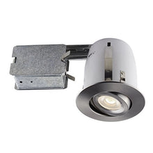 Load image into Gallery viewer, Bazz 530LAB 510 Recessed LED Lighting Kit, Directional, Dimmable, Energy Efficient, Easy Installation, Bulb Included, 4-in, Brushed Chrome
