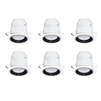 Nadair 22WHL-ALBP-6BK LED Recessed Light, 6 Pack, White, 6 Piece