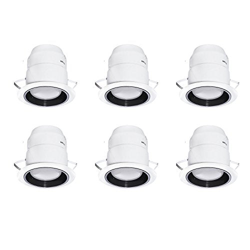 Nadair 22WHL-ALBP-6BK LED Recessed Light, 6 Pack, White, 6 Piece