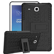 Load image into Gallery viewer, Galaxy Tab E 9.6 Case, Protective Cover Double Layer Shockproof Armor Case Hybrid Duty Shell Anti-Slip with Kickstand for Tablet Samsung Galaxy Tab E 9.6 SM-T560/T561/T565/T567V 4G LTE Version Black
