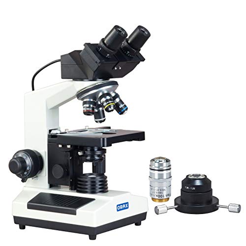 OMAX 40X-2500X Built-in 3MP Digital Compound Microscope+Oil Darkfield Condenser+100X Plan Obj.