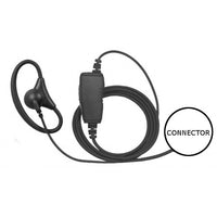 1-Wire D-Ring Adjustable Earpiece Headset Mic Inline PTT for Motorola EF Johnson