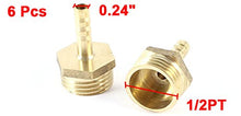 Load image into Gallery viewer, uxcell 6pcs 1/2PT Male Thread 6mm Air Gas Hose Barb Fitting Coupler Adapter
