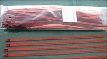 Load image into Gallery viewer, Klarus CTS-06P7X300ACC-RED Stainless Steel Cable Tie44; Anodized Red - 10 Piece Per Pack
