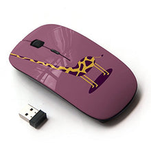 Load image into Gallery viewer, KawaiiMouse [ Optical 2.4G Wireless Mouse ] Funny Giraffe Plum Yellow Drawing
