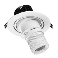 LUMINTURS 10W COB LED Ceiling Picture Spot Wall Project Focus Lamp Adjustable Fixture Light White-Finish Warm White