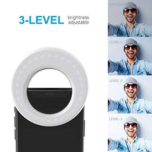 Load image into Gallery viewer, QIAYA Selfie Light Ring Lights LED Circle Light Cell Phone Laptop Camera Photography Video Lighting Clip On Rechargeable
