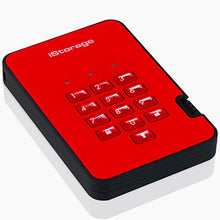 Load image into Gallery viewer, iStorage diskAshur2 SSD 512GB Red - Secure portable solid state drive - Password protected, dust and water resistant, portable, military grade hardware encryption USB 3.1 IS-DA2-256-SSD-512-R
