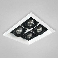 Eurofase TE114B-02 4-Light MR16 Recessed Mutiple Square Trim, White