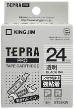 Load image into Gallery viewer, King Jim ST24KW Tepra PRO Tape Cartridge, Strong Adhesive, 0.9 inches (24 mm), Transparent
