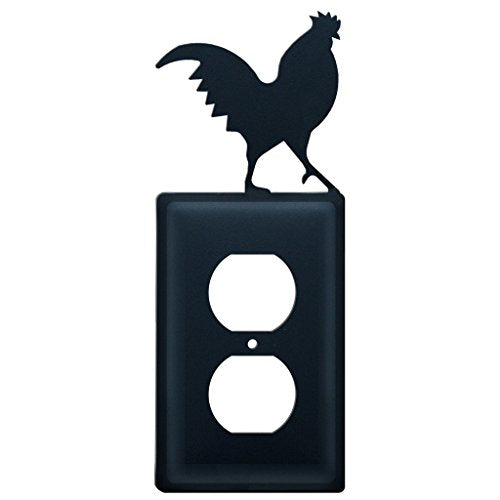 Village Wrought Iron Rooster- Single Outlet Cover