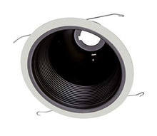 Load image into Gallery viewer, Nicor Lighting 6 Inch Black Cone Baffle Trim With White Trim Ring, Fits 6 Inch Housings (17551 A)
