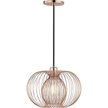 Load image into Gallery viewer, Pendants 1 Light Bulb Fixture with Polished Copper Finish Metal Material E26 11&quot; 60 Watts
