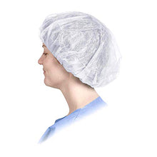 Load image into Gallery viewer, G &amp; F Products 13040-100 Disposable Bouffant Caps Hair Net, Spun-Bonded Polypropylene, Non-Woven, Medical, Labs, Nurse, Tattoo, Food Service, Health, Hospital, White, 100/Sleeve
