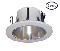 6 Pack- 4 Inches Open Reflector Trim/Trims for Line Voltage Recessed Light/Lighting-fit Halo/Juno