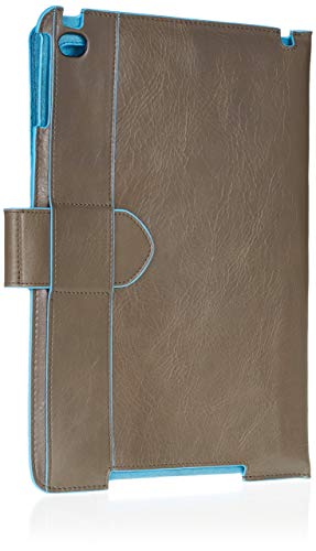 Piquadro Ipadair2 Stand Up Leather Case with Automatic Sleep/Wake Function, Taupe, One Size