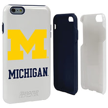 Load image into Gallery viewer, Guard Dog Collegiate Hybrid Case for iPhone 6 Plus / 6s Plus  Michigan Wolverines  White
