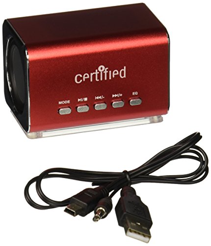 Certified Mini Portable Speaker (Red)