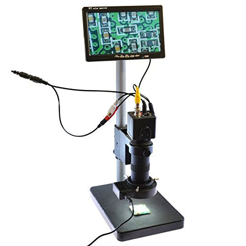100X Zoon Lens BNC AV TV Digital Industrial Microscope Camera Set C-Mount Lens & 7