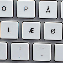 Load image into Gallery viewer, Apple NS Danish Non-Transparent Keyboard Labels White Background for Desktop, Laptop and Notebook
