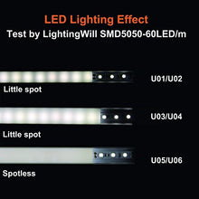 Load image into Gallery viewer, LightingWill 5-Pack U-Shape LED Aluminum Channel 3.28ft/1M Anodized Sliver Aluminum Track for &lt;20mm Width SMD3528 5050 LED Strips with Oyster White Cover, End Caps and Mounting Clips U04S5
