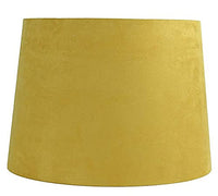 Urbanest French Drum Suede Lampshade, 10-inch by 12-inch by 8.5-inch, Spider Fitter, Mustard