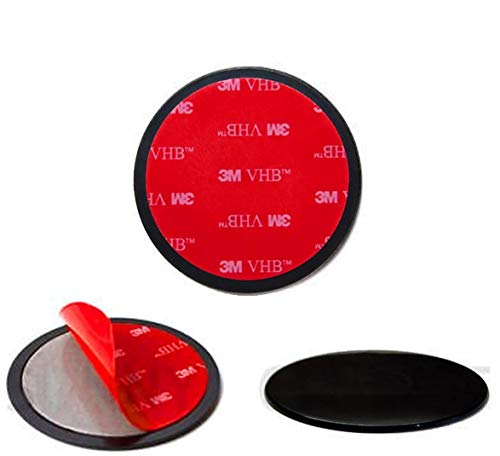 Navitech 80mm (Twin Pack) Circular Adhesive Universal Dash Disc Compatible with The Use with Windscreen Suction Cups Compatible with The Tomtom GO 1000