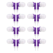 Load image into Gallery viewer, Wholesale Bulk Eearbuds Headphones 100 Pack for Kids,Classroom,Labs,Students and Adults -Purple
