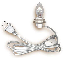 Load image into Gallery viewer, National Artcraft 6 Ft. White Lamp Cord Has Push-in Socket, Rotary Switch, End Plug and Bulb (Pkg/1)
