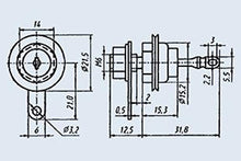 Load image into Gallery viewer, Diodes silicon KD203V (2D203V) 800V 10A 1kHz USSR 2 pcs
