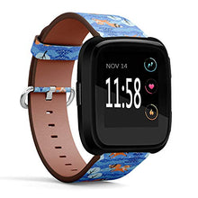 Load image into Gallery viewer, Replacement Leather Strap Printing Wristbands Compatible with Fitbit Versa - Little Funny Foxes Frolic in The Winter Compatible with Fitbitest
