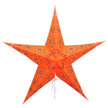 Load image into Gallery viewer, Decorative Festive Lantern Hanging Christmas Paper Star Lamp Orange Star Lamp for Event, Wedding, Party
