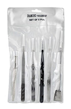 Load image into Gallery viewer, Se 6 Piece Diamond Tweezers Set   Tw2 407
