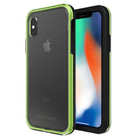 Lifeproof SLAM Series Case for iPhone X (ONLY) - Retail Packaging - Night Flash (Clear/Lime/Black)