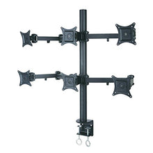 Load image into Gallery viewer, Homevision Technology 13 to 24&quot; Six Monitor Desk Mount, Black (LCD6016BLK)
